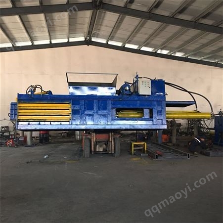 120T卧式废纸秸秆稻草液压打包机编织袋易拉罐打捆机出包快整齐美观