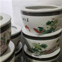 荷花缸庭院风水缸 景德镇陶瓷风水缸销售 亮丽陶瓷