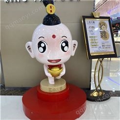 广告卡通吉祥物雕塑 中山玻璃钢公仔雕塑厂家