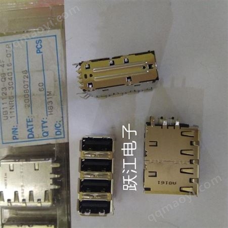 UB11123-Q8-4F供應FOXCONN/ 富士康4孔網口連接器UB11123-Q8-4F