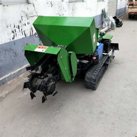 农作物履带式施肥机 果园开沟施肥回填机 柴油遥控式田园管理机